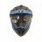 Шлем мотард FX черный синий, глянцевый L