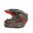 Шлем мотард FX черный красный, глянцевый L