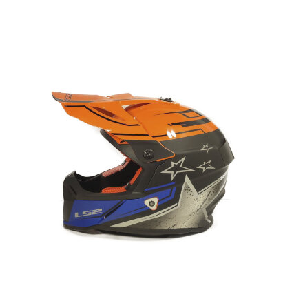 MX437 FAST CORE   LS2 Шлем MX437 FAST CORE (черно-оранжевый, L)