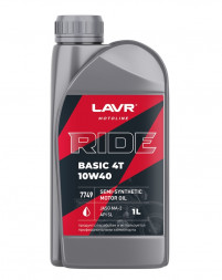 LAVR 7749 MOTO Моторное масло RIDE BASIC 4T 10W-40 SL, 1л